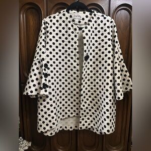 Joseph Ribkoff Black and White Polka Dot Jacket